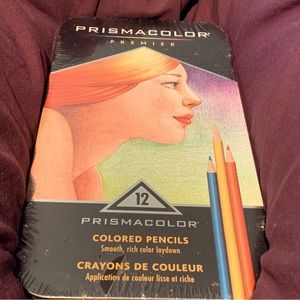 NEW Prismacolor Premier 12 Colored Pencils In Metal Tin New Sealed
